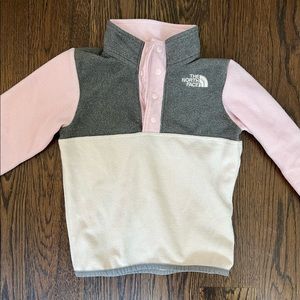The North face fleece pullover sweater girls size 4